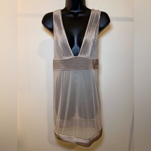 La Perla NWT Silk Blend Sheer Teddy Dress Tan